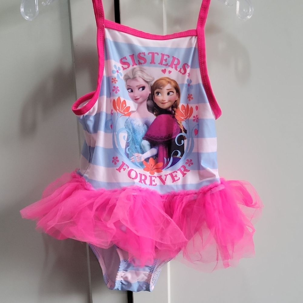 Disney Pink and White Swimsuit with Tutu